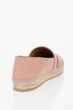 Espadrillas in Pelle con Suola in Rafia>Tod's Sale