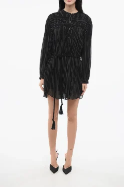 ETOILE Chemisier Gessato con Lacci>Isabel Marant Sale