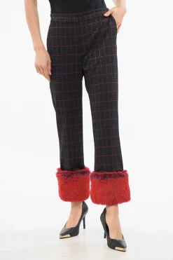 EVERYWEAR Pantaloni Crop con Orlo Faux Fur>Viktor & Rolf Fashion
