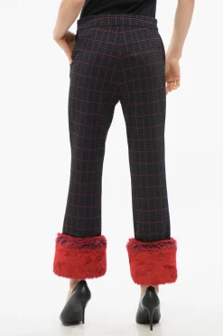 EVERYWEAR Pantaloni Crop con Orlo Faux Fur>Viktor & Rolf Fashion