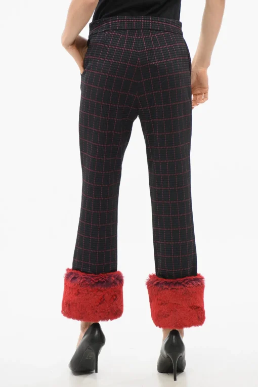 EVERYWEAR Pantaloni Crop con Orlo Faux Fur>Viktor & Rolf Fashion