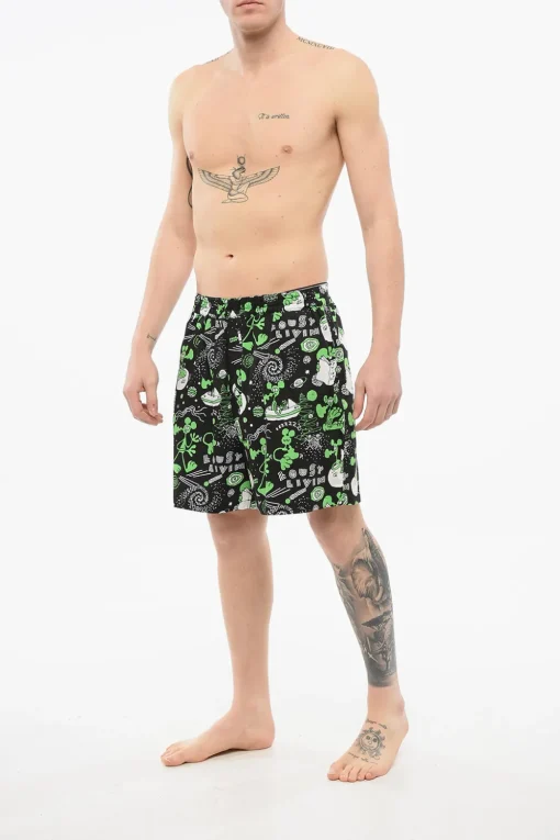 EYE MAN Shorts in Cotone Leggero a Fantasia>Junya Watanabe by Comme de Garcons Hot