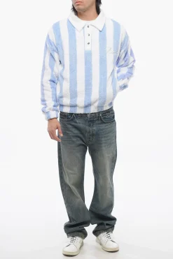 Felpa 3 Bottoni A Righe Awning in Cotone Spugnato></noscript>Rhude Sale