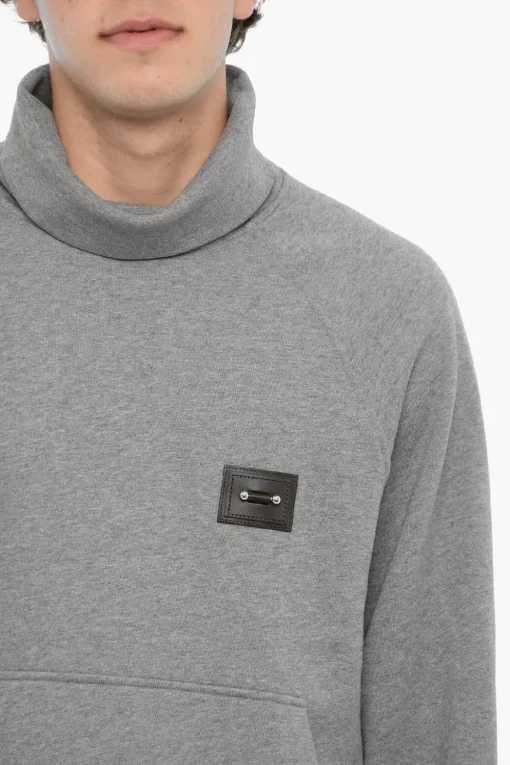 New Felpa a Collo Alto ICONIC PIERCING in Cotone Uomo Felpe