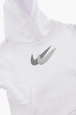 Felpa a Tinta Unita in Cotone Garzato con Maxi Tasca a Toppa>Nike KIDS Best