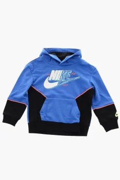 Fashion Felpa Bicolore con Stampa Logo Frontale Bambino Abbigliamento