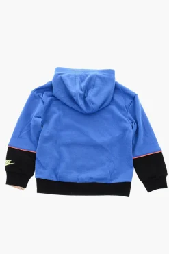 Fashion Felpa Bicolore con Stampa Logo Frontale Bambino Abbigliamento