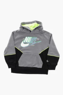 Outlet Felpa Bicolore con Stampa Logo Frontale Bambino Abbigliamento