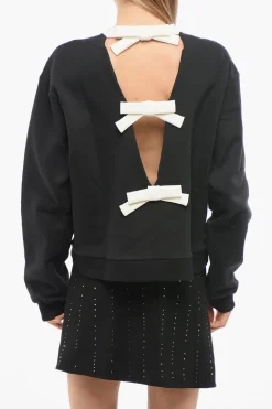 Discount Felpa BOW & SLIT con Open Back Donna Felpe