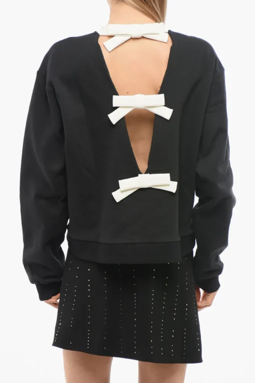 Discount Felpa BOW & SLIT con Open Back Donna Felpe
