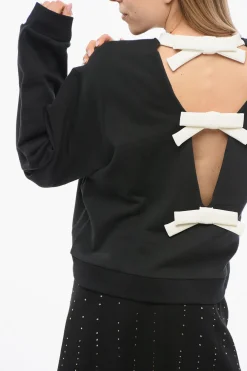 Discount Felpa BOW & SLIT con Open Back Donna Felpe