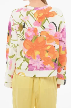 Best Felpa BOXY Over con Stampa Floreale Donna Felpe