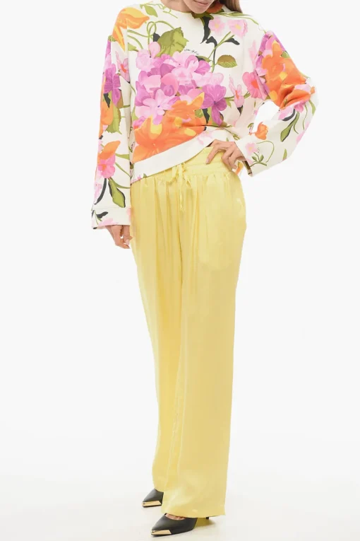 Best Felpa BOXY Over con Stampa Floreale Donna Felpe