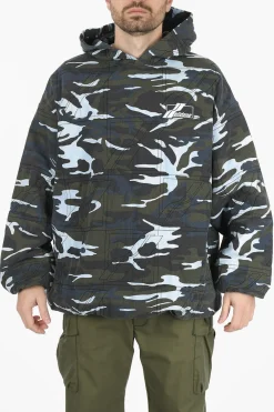 Felpa Camouflage con Cappuccio>We11done New