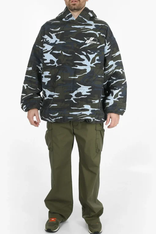 Felpa Camouflage con Cappuccio>We11done New