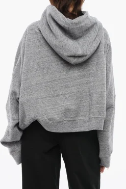 Clearance Felpa Con Cappuccio DARLIN Stampata Melange Donna Felpe