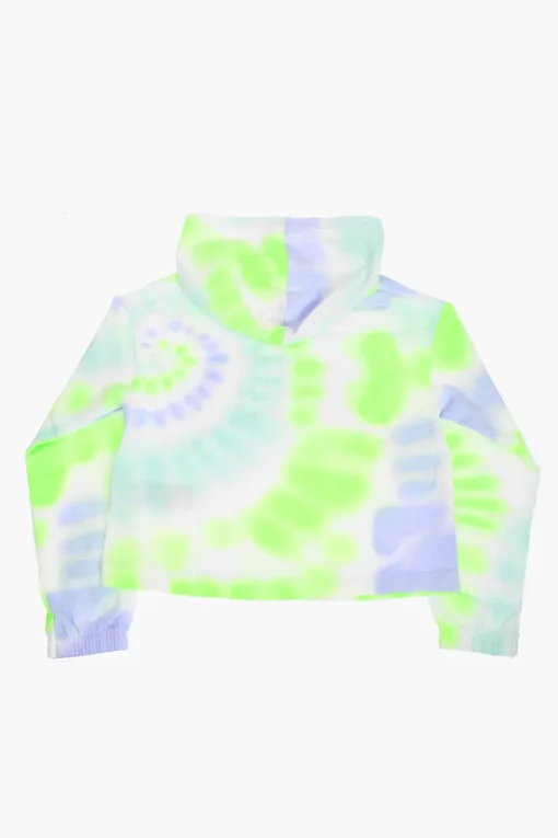 Outlet Felpa con Cappuccio effetto Tie-Dye Abbigliamento