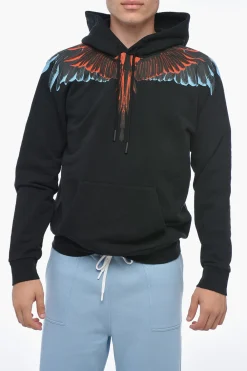 Felpa Con Cappuccio ICON WINGS Stampata>Marcelo Burlon Discount