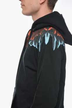 Felpa Con Cappuccio ICON WINGS Stampata>Marcelo Burlon Discount