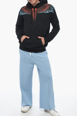 Felpa Con Cappuccio ICON WINGS Stampata></noscript>Marcelo Burlon Discount