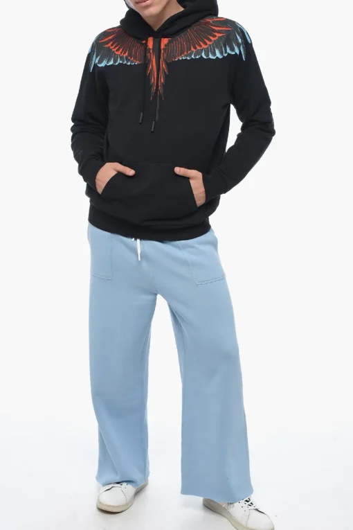 Felpa Con Cappuccio ICON WINGS Stampata>Marcelo Burlon Discount