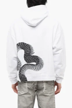 Felpa Con Cappuccio In Cotone Garzato Con Stampa Dragons>Dsquared2 Discount