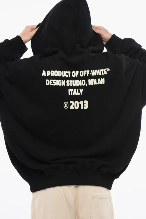 New Felpa Con Cappuccio Oversize-Fit Con Logo Strass Uomo Felpe