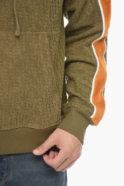 Online Felpa Con Cappuccio S-GINBERO Con Bande A Contrasto In CIniglia Uomo Felpe