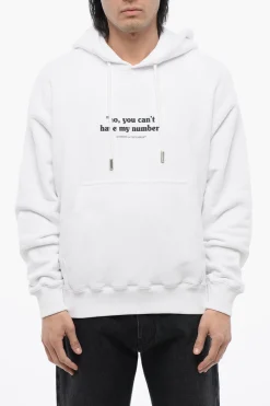 Felpa Con Cappuccio Skate-Fit NUMBERR Stampata>Off-White Hot
