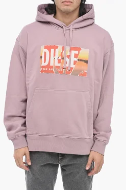 Sale Felpa Con Cappuccio S-MACS-HOOD-POFF-L1 Con Logo Effetto Distressed Uomo Felpe