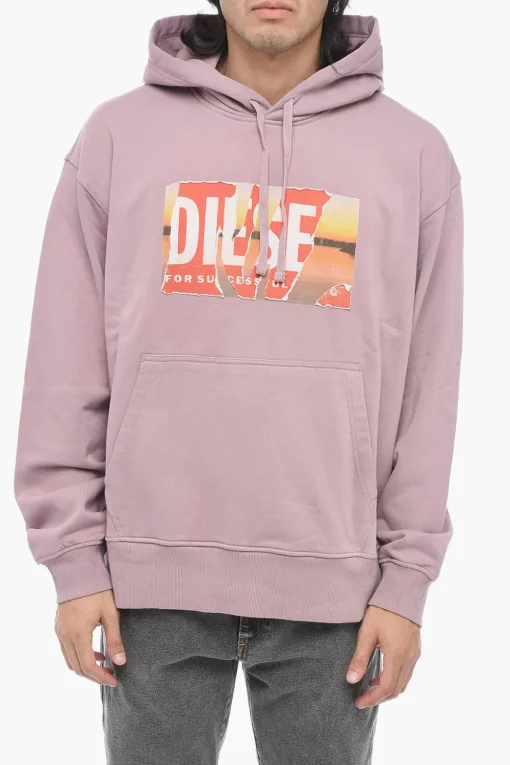 Sale Felpa Con Cappuccio S-MACS-HOOD-POFF-L1 Con Logo Effetto Distressed Uomo Felpe