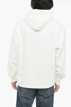 Felpa Con Cappuccio S-MACS-POFF-L1 In Cotone Garzato Con Logo effetto Distresserd>Diesel New