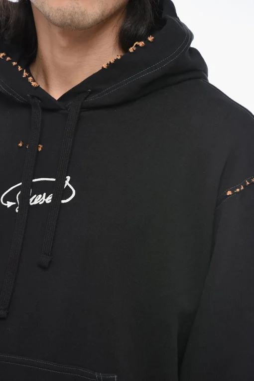 Felpa Con Cappuccio S-MACS-L2 Effetto DIstressed Con Logo Ricamato>Diesel Outlet