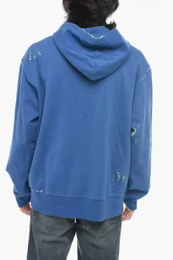 Felpa Con Cappuccio S-MACS-L2 Con Dettagli Distressed A Constrasto>Diesel Discount