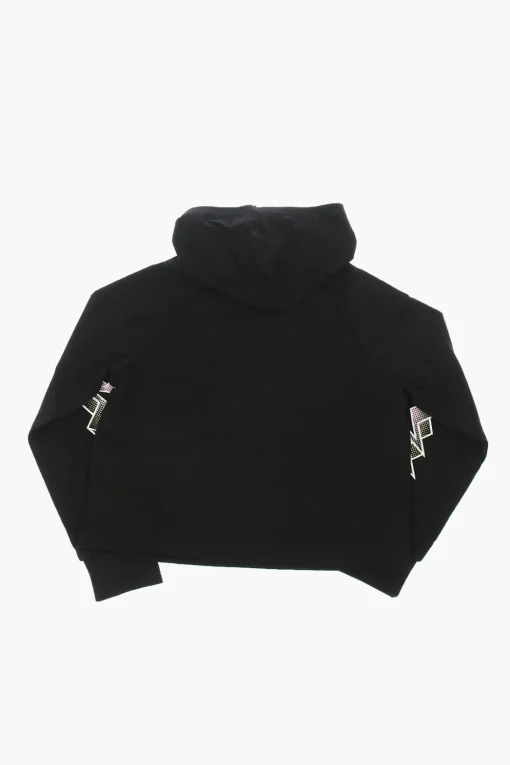 Outlet Felpa con Cappuccio Stampata Abbigliamento