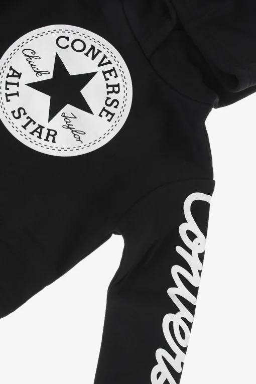 Discount Felpa con Cappuccio Stampata Abbigliamento
