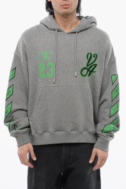Felpa Con Cappuccio Stampata 23 VARSITY In Cotone Garzato>Off-White Online