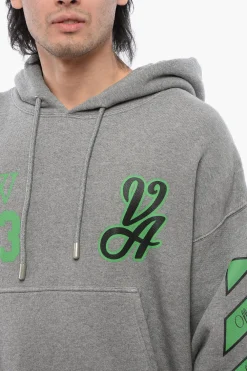 Felpa Con Cappuccio Stampata 23 VARSITY In Cotone Garzato></noscript>Off-White Online