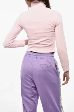 Felpa Con Zip Cropped In Cotone Garzato>Dsquared2 Fashion
