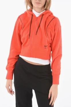 Felpa Crop con Cappuccio e Chiusura zip>Nike New