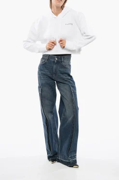 Felpa Crop PISTIL con Logo in Rilievo></noscript>John Richmond Discount