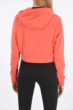 Clearance Felpa Crop Stampata Donna Felpe