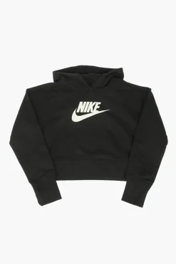 New Felpa Crop Stampata Abbigliamento