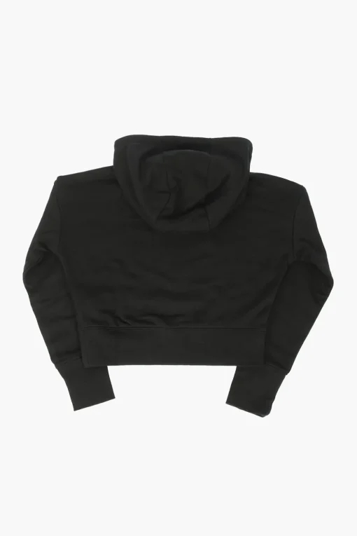 New Felpa Crop Stampata Abbigliamento