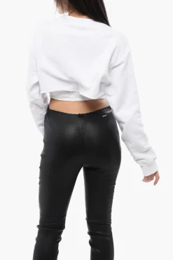Felpa Cropped Fit ROCK con Dettaglio Corsetto>Dsquared2 Hot