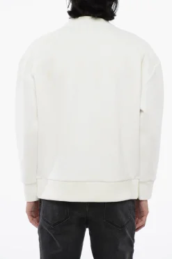 Felpa Easy Fit FAIRISLE THUNDERBOLT in Neoprene di Cotone>Neil Barrett Fashion