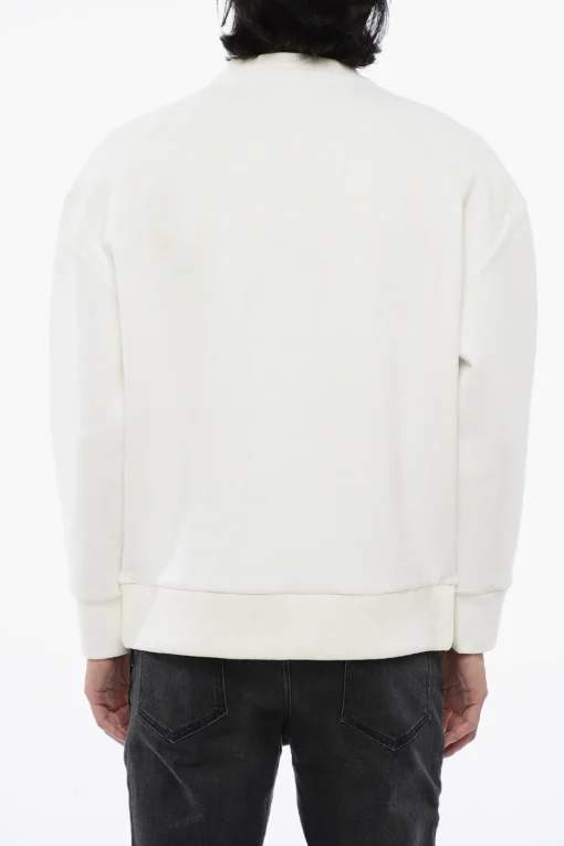 Felpa Easy Fit FAIRISLE THUNDERBOLT in Neoprene di Cotone>Neil Barrett Fashion