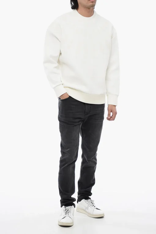 Felpa Easy Fit FAIRISLE THUNDERBOLT in Neoprene di Cotone>Neil Barrett Fashion