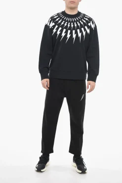 Felpa Easy Fit FAIRISLE THUNDERBOLT in Cotone Garzato></noscript>Neil Barrett Discount