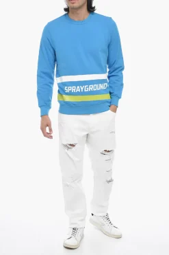 Felpa Garzata con Stampa Logo></noscript>Sprayground Hot